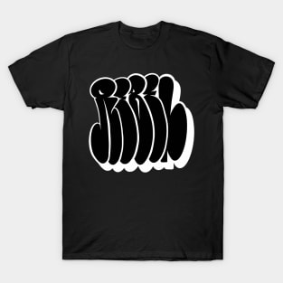 Graffiti Bubble Letters "Rebel" Shirt - black T-Shirt